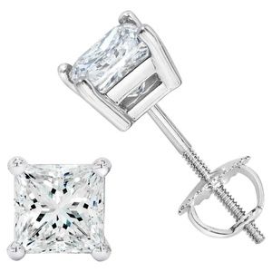 AGS Certified Princess Earring (1/2CTW)